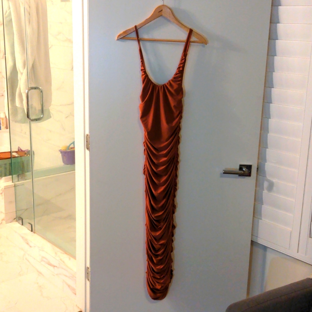 Sexy rust colored dress